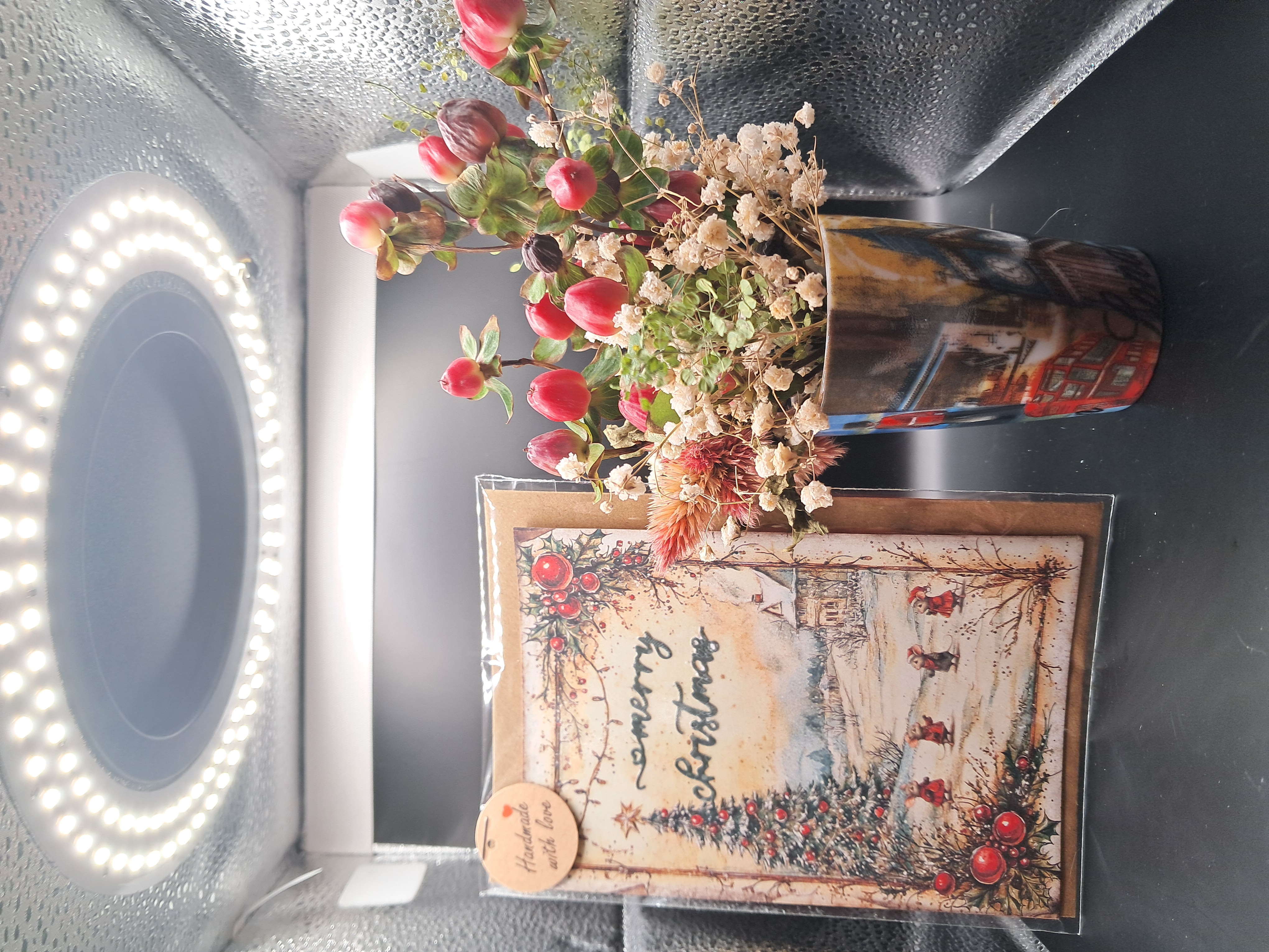 Souriceaux devant sapin